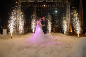 fog dry ice dance floor with wedding sparks melbourne